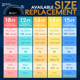 Ultrapower Sports Trampoline Mat Replacement 14FT Replacement Trampoline Mat 14 FT Mats 84 Rings Jumping Mat for 84 Springs 5.3"-5.7" Springs 8 Row Stitch Anti-UV Wear-Resistant Spring Hook Gloves ULTRAPOWER SPORTS