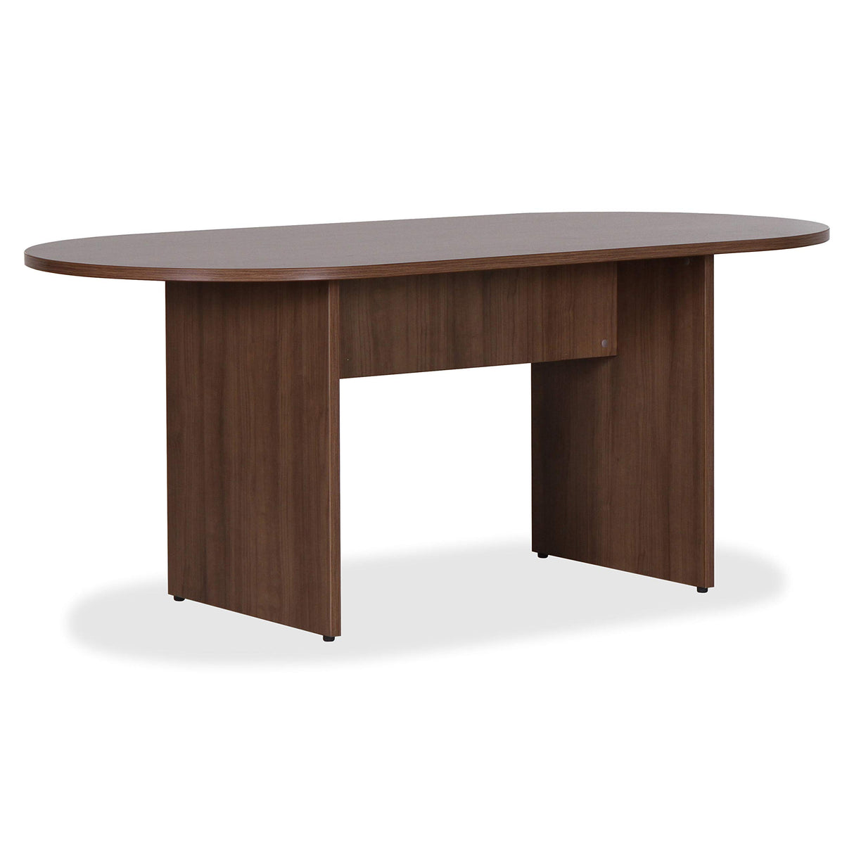 Lorell, LLR69988, Essentials Walnut Laminate Oval Conference Table, 1 Each Lorell