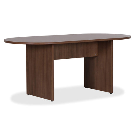Lorell, LLR69988, Essentials Walnut Laminate Oval Conference Table, 1 Each Lorell