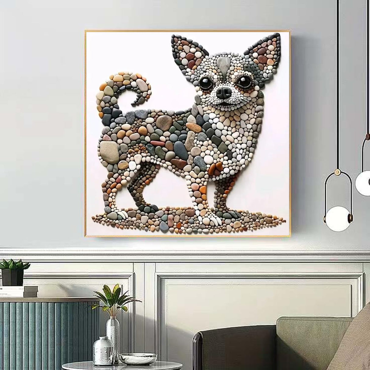 ZHUDENGXJL Diamond Art Kits for Adults Beginners, Animal 5D Diamond Painting Kits for Stone Dog,DIY Full Round Drill Gem Art with Paint by Diamonds for Adults Home Wall Decor 12 X 12inch ZHUDENGXJL
