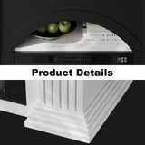 Electric Fireplace with Mantel - 44" Fireplace Mantel, Electric Fireplace TV Stand, Drawer Storage, Remote, 3D LED Flame, Adjustable Heat,Black SOLACE FURNITURE