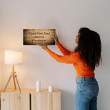 ZXHYWYM Custom Family Sign Wall Art 10"x5" Personalized Quote Sign Canvas Prints Text on Wooden Background Home Decor Framed (10"x5") ZXHYWYM