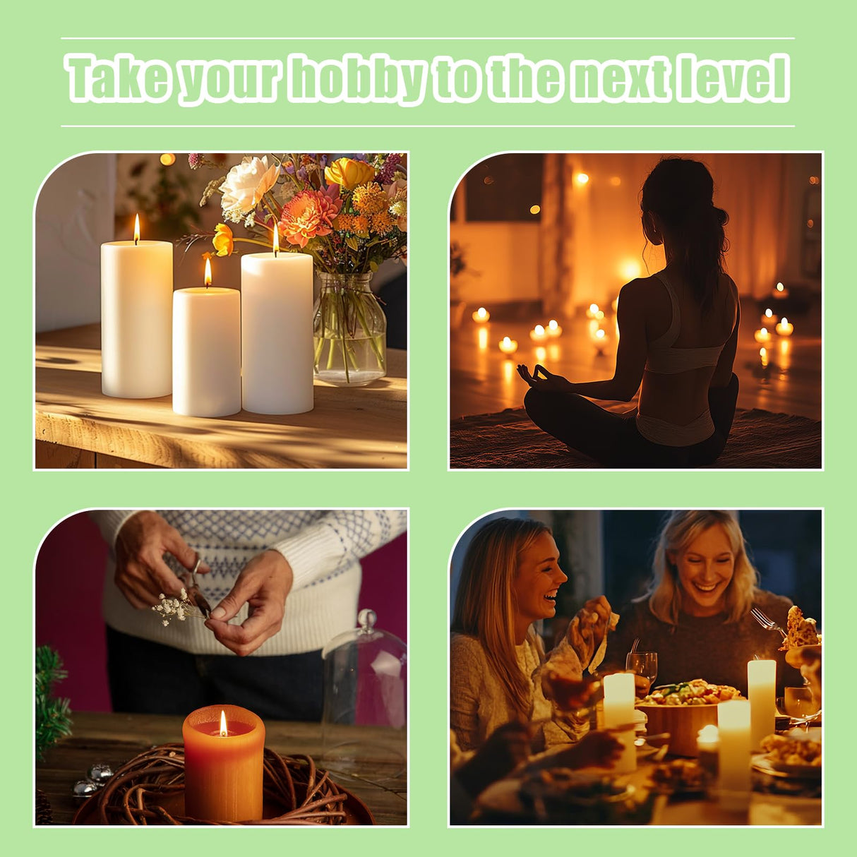 TOAUTO Candle Making Kit with Wax Melting Pot & Cake Decoration Set - Includes Piping Tips, Mixer & More for DIY Candle & Cake Decorating, Perfect for Candle Cake Creations and Crafting TOAUTO