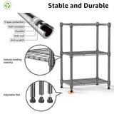 MZG 450 lbs Steel Storage Shelving 3-Tier Utility Shelving Unit Steel Organizer Wire Rack for Home,Kitchen,Office (11.8" D x 17.7" W x 26.3" H) M MZG