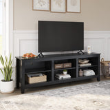 Panana TV Stand, Moden 6 Cubby TV Stand for 75 inch TV, Farmhouse Television Stands Entertainment Center Media Stand with Storage TV Table Stand for Living Room Panana