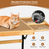 Dechawfon Jigsaw Puzzle Table with Drawers & Lockable Wheels, Tilting Puzzle Board 0-90° Adjustable, Puzzle Board 1500 Pieces with Legs, 37.4 x 27.95 Inch Portable Puzzle Table with Legs for Adults Dechawfon