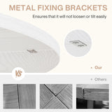 Tribesigns 47-Inch Round Conference Table for 4-6 People, Wooden Meeting Room Table with Thicken Tabletop and Wood Base (White) Tribesigns