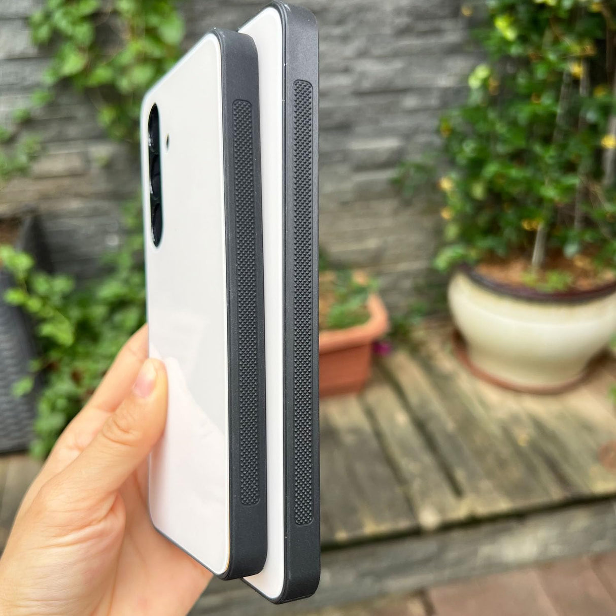 5PCS Sublimation Blanks Phone Case Bulk Covers Compatible with Samsung Galaxy S24 5G, Support Wireless Charging, Easy to Sublimate DIY, 2 in 1 2D Soft Rubber Case + Tempered Glass Inserts JUSTRY