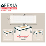 FEXIA Boho Macrame Table Runner with Tassels 36 Inches Long Cream for Farmhouse Home Decor Bohemian Dining Bedroom Decor Rustic Bridal Shower (12x36 Inches) FEXIA