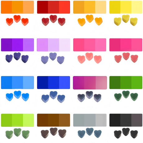 Premium Candle Wax Dye Chips, 16 Colors, Highly Concentrated Coloring for Soy Candle Making RU HANDMADE