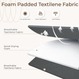 BUPPLEE 9-Piece Outdoor Dining Set with 8 Padded Aluminum Foldable Chairs & Rectangular Table with Umbrella Hole - Patio Furniture for Backyard, Balcony, Poolside BUPPLEE