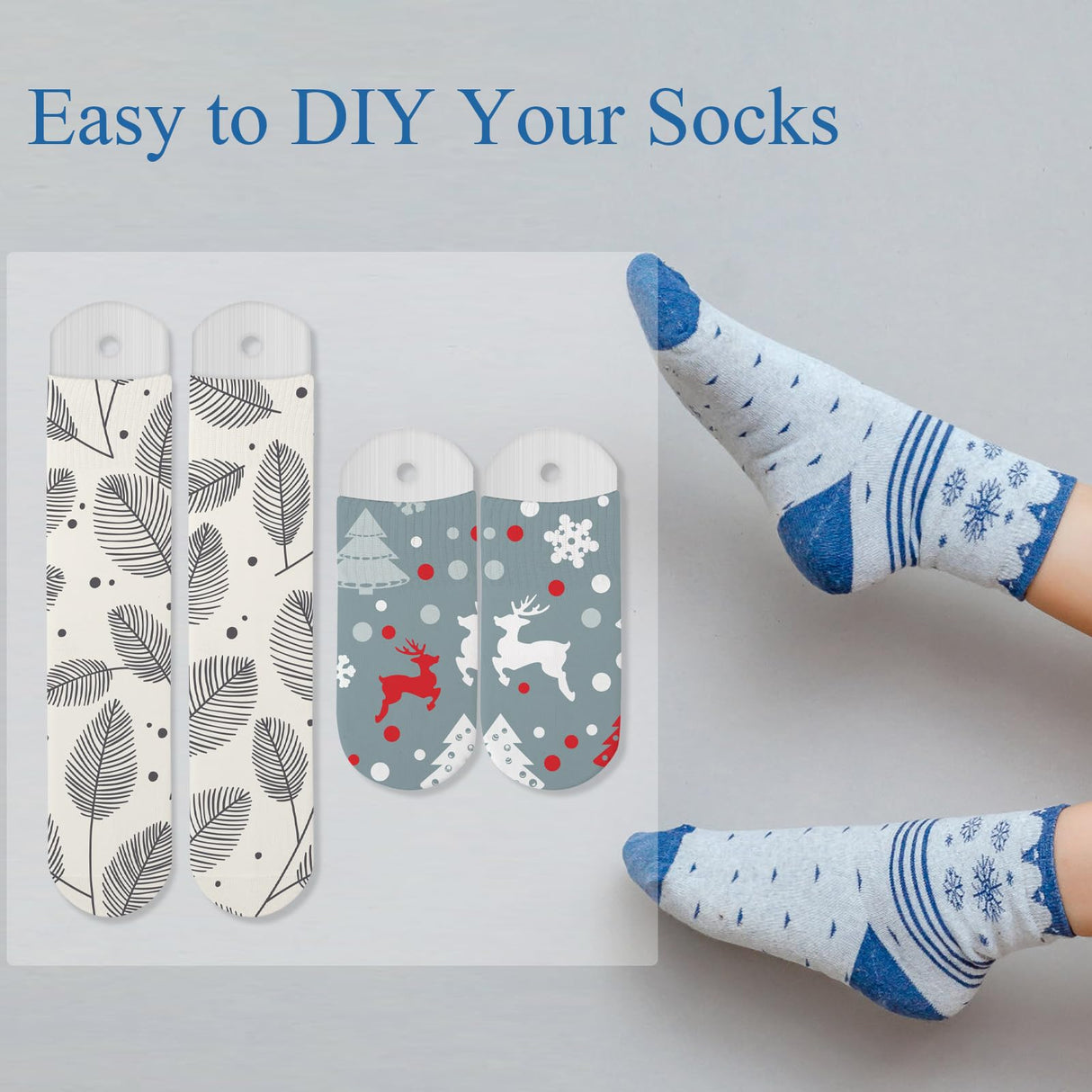 ZEAYEA 6 Pieces Metal Straight Sock Jigs, 2 Sizes Sublimation Crew Sock Jigs, Dye Printing Heat Press Transfer Socks Accessories for Printing DIY Pattern Designs Heat Press Socks ZEAYEA