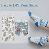 ZEAYEA 6 Pieces Metal Straight Sock Jigs, 2 Sizes Sublimation Crew Sock Jigs, Dye Printing Heat Press Transfer Socks Accessories for Printing DIY Pattern Designs Heat Press Socks ZEAYEA