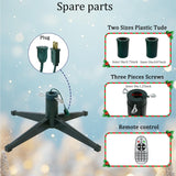 VINCONLIDY Rotating Christmas Tree Stand with Music Function, Remote Controller, Electric Iron 360 Degree Rotation for Hold Up to a 10Ft 60 to 80 Pound Artificial Christmas Tree VINCONLIDY