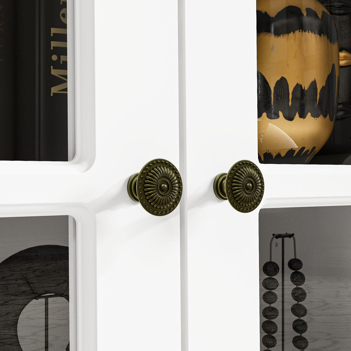 JOIKUJIA 125” Wall Units TV Stand with Glass Doors, Large Entertainment Center with Bookshelves, Modern Media Center with Storage, White, 125.2”W x 15.7”D x 76”H JOIKUJIA