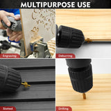 Renyu 10 Pcs HSS Router Carbide Engraving Bits, 1/8"(3mm) Shank Carbide Engraving Bit Set for Carving, Drilling, DIY Woodworking, Trimming RENYU