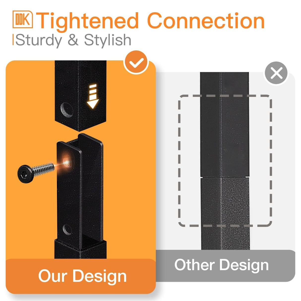 ODK 5-Tier Ladder Shelf, 74 Inches Wall Mounted Ladder Bookshelf with Metal Frame, Open Industrial Shelves for Home Office, Bedroom and Living Room, Black ODK