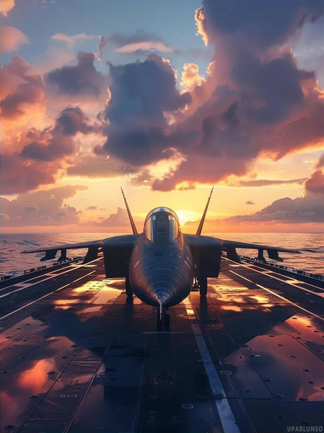 UPABLUNSO Airplane Fighter Jet Aircraft Carrier Diamond Painting Kits for Adults, Vehicle Diamond Painting Art Kit for Adult, 5D Gem Diamond Art Painting for Home Wall Decor Gifts 12x16 Inch UPABLUNSO