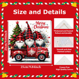 Christmas Paint by Numbers for Adults Framed, Gnome Paint by Numbers Kit for Adults with Easel, Easy Crafts Painting by Number for Gift Home Decor 9.84x9.84 in hkejoi