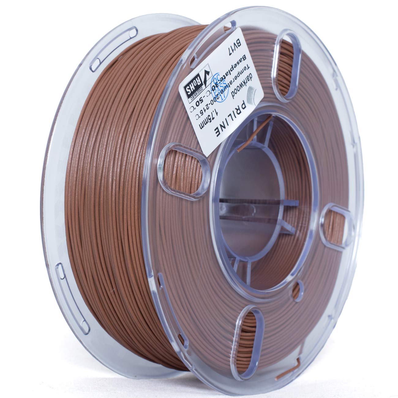 PRILINE Wood Filament 1.75 3D Printer Filament, Dimensional Accuracy +/- 0.03 mm, 1kg Spool - WoodArtSupply