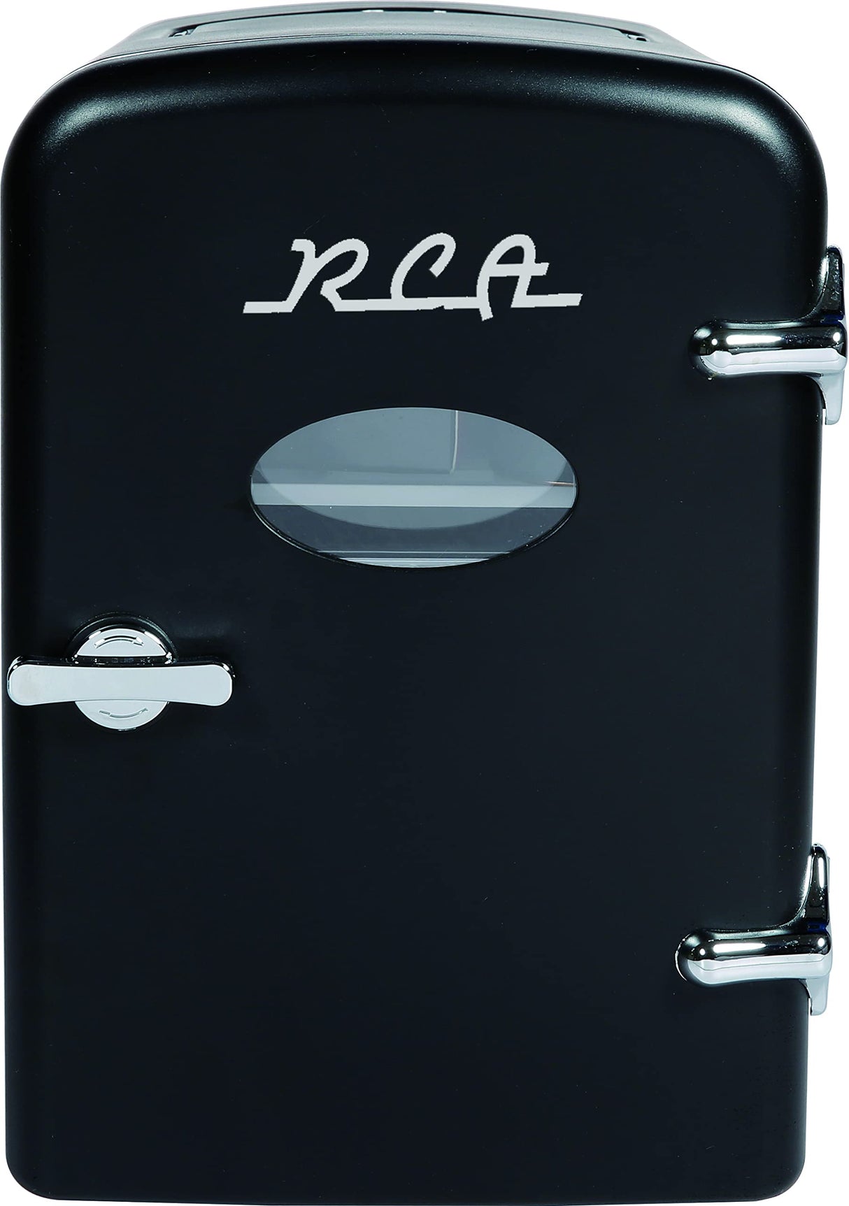 ARCTIC CHEF RMIS129-BLACK Mini Retro 6 Can Beverage Refrigerator-Black, 0.15 Cubic feet RCA