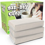 Premium Air Dry Clay for Kids - Natural Modeling Pottery Clay for Wheel, 3.3lbs Kids Arts & Crafts Supplies for School Classrooms, Easter Gifts Toy for Kid, White Aujazyble
