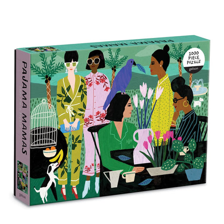 Galison Pajama Mamas Puzzle, 1000 Pieces, 27” x 20” – Difficult Jigsaw Puzzle with Stunning Artwork by Anne Bentley – Thick, Sturdy Pieces, Challenging Family Activity Galison