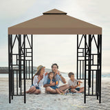 Gazebo Canopy Replacement 118"x118" Outdoor Canopy Shelter for Smaller 10x10ft Top Double Tiered Canopy Cover ERFEI
