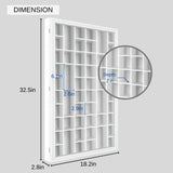 ILOT Shot Glass Display Cabinet Solid Wood - Large Display Case for Collectibles | Man Cave Accessories | UV Protection Acrylic Door | Wall Mounted ILOT