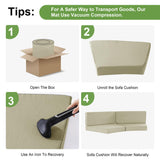 MABOZOO 2-Piece Outdoor Curved Cushions for Half-Moon Patio Furniture, Premium Comfort Half-Moon Patio Cushion for Wicker Sectional Sofa (Beige) MABOZOO