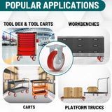 6 Inch Rigid Fixed Caster - 6 X 2 Polyurethane on Iron Wheel - 1200 Lb Weight Capacity - Great for Tool Box Replacements or Heavy Equipment - Easy Push - CasterHQ Brand CasterHQ