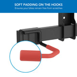 Mount-It! WheelsUp Bike Storage Rack with Shelf | Wall Mounted Garage Organizer Holds 5 Bikes | Adjustable Padded Hooks, Max Capacity 385 lbs | Space-Saving Solution Mount-It!