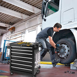 Barphygo Rolling Tool Chest, 7-Drawers Metal Tool Box with Wheels, Garage Storage Tool Cart with Lock Tools Drawer Organization Toolbox for Warehouse, Workshop & Repair Shop Barphygo