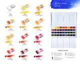 White Nights Professional Watercolor Set 36 Full Pans 2.5ml Extra Fine Artists Grade Pigments Vibrant and Lightfast Colors in Durable Plastic Box Art Supplies for Artists by Nevskaya Palitra Handy Stamps Quality Value Speedy Service