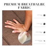 COLAMY Futon Sofa Bed-Fabric Small Couch, Convertible Sofa Bed with 2 Cup Holders, Removable Soft Armrest, Adjustable Backrest for Dorm/Bedroom/College COLAMY