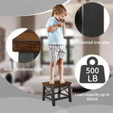 YINMIT Wooden Step Stool for Adults and Kids, Rectangular Step Stool for High Bed, Step Stool Kids Helper with Non-Slip Feet, Using for Bedroom, Living Room and Kitchen, Hold Up to 500 lbs YINMIT