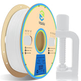 YOUSU Polypropylene PP Filament, 1.75mm 3D Printer Filament for FDM 3D Printers, 1kg (2.2lbs) 5 Pcs Build Sheet Included, Semi-Flexible Ultra Tough Filament, White Yousu