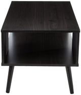 Furinno Claude Mid Century Style Coffee Table with Wood Legs, Espresso Large Non-Lift Top Furinno