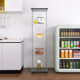 Yoluckea Glass Cabinet, 4 Shelves Glass Display Cabinet with Door, Curio Cabinet Collection Glass Display Case for Home Office, Floor Standing Bookshelf Corner Cabinet for Book, Toys, Glory(Black) Yoluckea