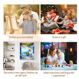 Artunion Mediterranean Greek Island Paint by Numbers Kit for Adults,Santorini Landscpe Paint by Number Kits, DIY Acrylic Paint by Number Kits on Canvas Arts Craft for Home Wall Decor 16x20 Inch Artunion