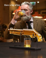 Whiskey Decanter Sets for Men, 20.3 Oz Decanter Set with 2 Glasses, Gifts for Men, Him, Dad, Brother, Christmas Birthday Gift Ideas from Daughter Son, Cool Liquor Dispenser for Home Bar The Wine Things