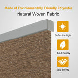 Persilux Roller Shades Light Filtering Cordless Free-Stop Roller Blinds for Windows (Brown 31" W x 72" H) Natural Woven UV Protection Privacy Window Shades for Home, Living Room, Office, Doors, Patio Persilux