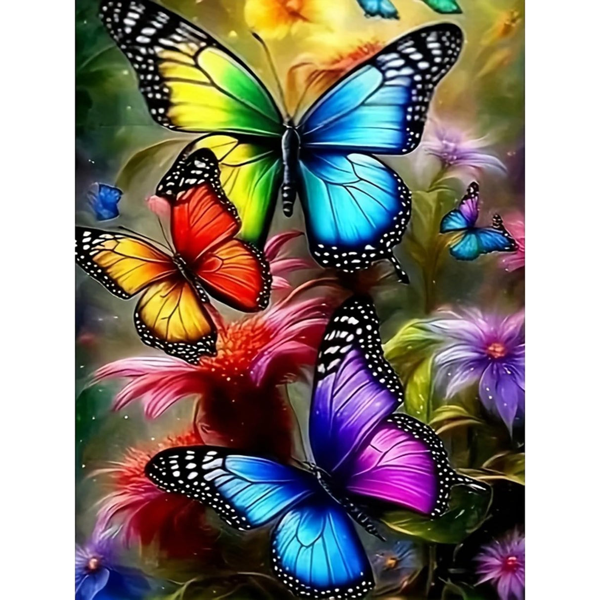 JAKI Butterfly Diamond Painting Kits for Adults Beginners-Butterfly Diamond Art Kit for Adults,5D DIY Gem Art Kits for Gift Home Wall Decor(12x16inch) JAKI