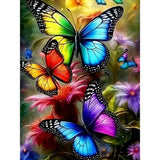 JAKI Butterfly Diamond Painting Kits for Adults Beginners-Butterfly Diamond Art Kit for Adults,5D DIY Gem Art Kits for Gift Home Wall Decor(12x16inch) JAKI