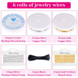 Shynek Jewelry Making Supplies Kits for Adults with Jewelry Making Tools, Earring Charms, Wires, Findings and Helping Hands for Jewelry Making and Repair shynek