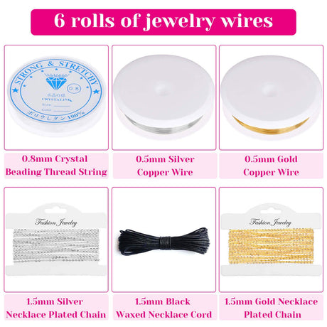 Shynek Jewelry Making Supplies Kits for Adults with Jewelry Making Tools, Earring Charms, Wires, Findings and Helping Hands for Jewelry Making and Repair shynek