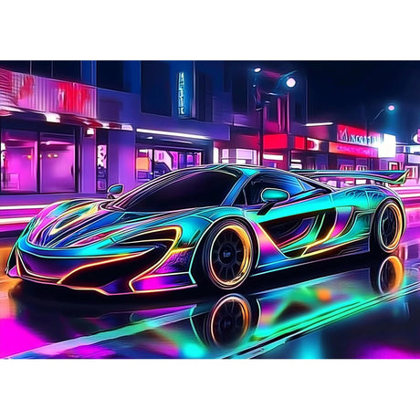 MXJSUA Sports Car 5D Diamond Painting Kits for Adults, Diamond Art Kits for Beginner, DIY Full Round Drill Diamond Dots Gem Art Kits for Home Wall Decor 12x16 Inch MXJSUA