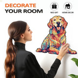 masseruon Wooden Puzzle for Adults-Loyal Golden Retriever, Dog Puzzles for Adults(S, 120pieces, 9.4*8.9in), Beautiful Animal Dog Jigsaw Wood Puzzles Adult, Family Puzzle Game Christmas Birthday Gift masseruon