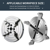 Wood Lathe Chuck 6 inch 4 Jaws Self-Centering Lathe Chucks Thread 1 x 8TPI Lathe Chuck,4 Jaw Chuck for Wood Lathe HAowosi