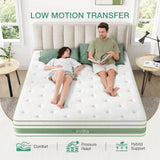 Novilla King Mattress 12 Inch, King Size Hybrid Mattress in a Box with Pocket Coils & High Density Gel Foam for a Cozy Sleep, Medium Firm King Mattresses Novilla
